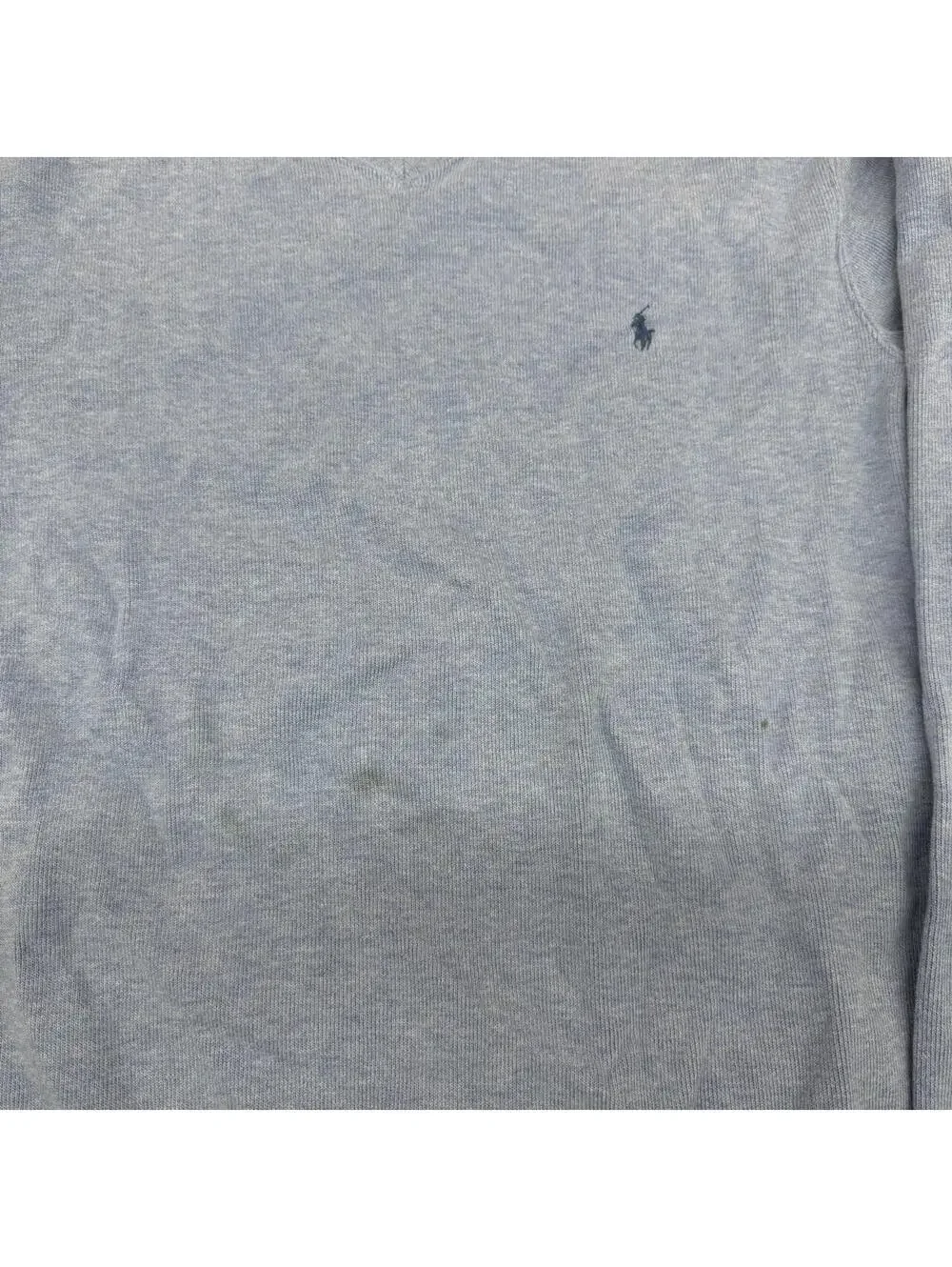 vintage polo ralph lauren blue small logo sweater size xl HAS STAINS
